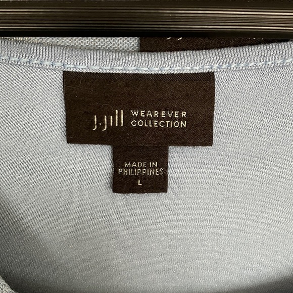 Large J. Jill Wearever Collection Light Blue cardigan and tank set - Picture 2 of 5